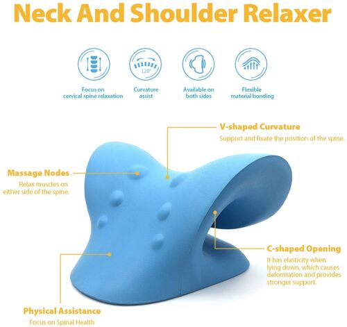 Neck Traction Pillow Neck Stretcher Cervical Pain Relief Original Cloud Shape - Lets Party