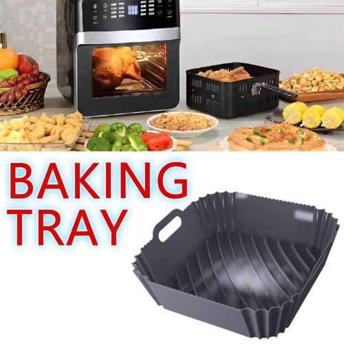 New Square Air Fryer Non-Stick Baking Tray Silicone Pot Basket Liner