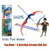 Archery Toy Bow + 3 Suction Arrows Kid Set Toxophily Outdoor Activity
