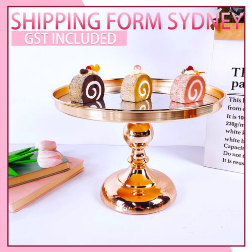 1 Tiers Mirror Top Cake Stand Rack Cake Holder Wedding Birthday Party Decor Gold