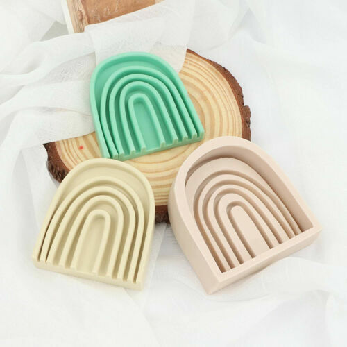 3D Rainbow U Bridge Candle Silicone Mold DIY Striped Making Craft Mould Decor AU