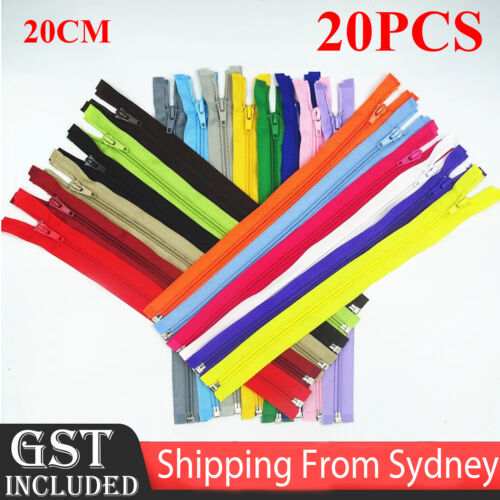 20PCS Nylon Zippers Sewing Tool Edge Puller Zip Tailor Zipper Mixed Color DIY