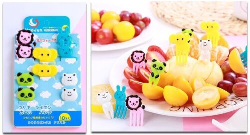 56Pc Mini Kids Animal Food Fruit Picks Forks Lunch Box Accessory Decor Tool - Lets Party