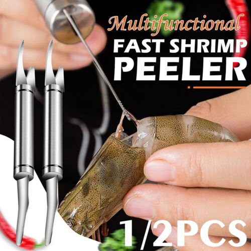 1/2X Shrimp Line Scale Multifunctional 5in1 Fish Maw Peeler Prawn Knife Kitchen