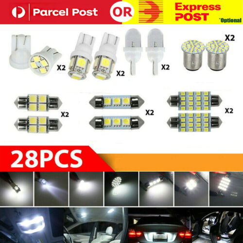 28pcs Car Interior LED Light Bulbs Kit For Dome License Plate Lamp Accessories - Lets Party