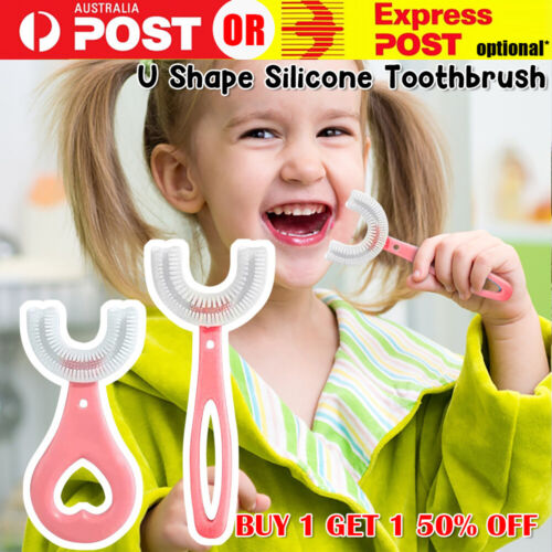 Baby Toothbrush U-shaped Silicone Brush Head Cleaning Teeth for Kids 2-12 Year - Lets Party