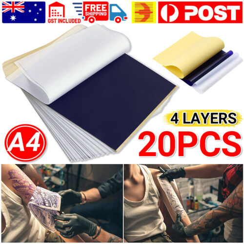 20pcs Tattoo Stencil Paper Transfer Spirit Thermal Carbon Tracing Copier Kit AU