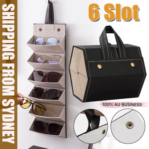 6Slot Multi-slot Eyeglasses Holder Storage Box Glasses Organizer Sunglasses Case