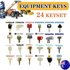 24 Heavy Equipment Construction Machines master Ignition Key Cat Volvo JCB Case