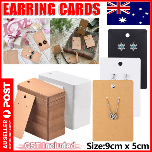 200PCS Earring Cards Jewellery Cardboard Paper Jewelry Display Holders 9x5cm