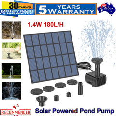 Solar Pond Pump Power Fountain Submersible Water Garden Pool 6 Style Nozzle 2023