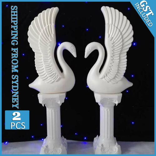 2X 88CM Roman Pillar Column Stand WITH+2X Swan Column Wedding Props Venue Decor