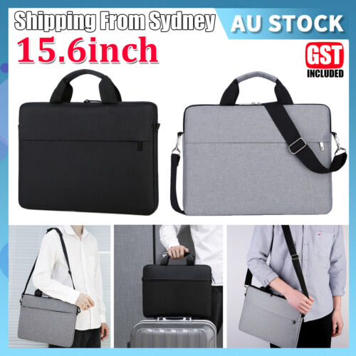 15.6inch Handbag Notebook Cover Laptop Sleeve Case Shoulder Bag Black Grey AUS