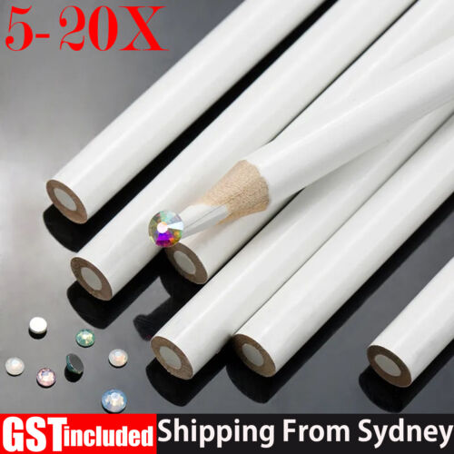 2-20 Nail Art Picker Pencil Point Drill Pens Beads Cross Dotting Pick Up Wax Pen - Lets Party