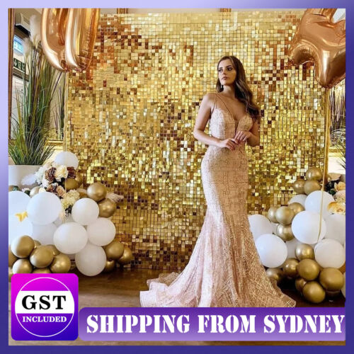 2.1x2.1m Shimmer Wall Shiny Shimmer Square Sequin Wall Air Activate 3D Backdrop - Lets Party