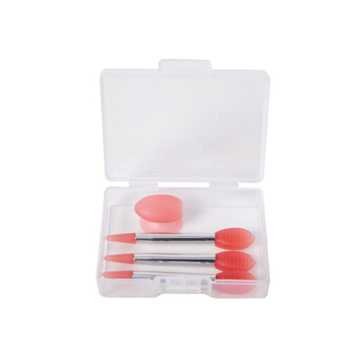 3-12X Silicone Lip Balms Lip Mask Brush with Sucker Dust Cover Makeup Applicator