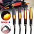 4X Motorcycle Indicators LED Turn Signal Flowing Water Light Amber Blinker Lamp - Lets Party