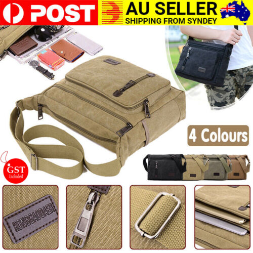 Retro Men's Canvas Shoulder Messenger Bag Crossbody Satchel Man's Trav