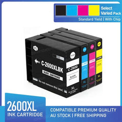 Varied Pack PGI2600 XL Ink Cartridges for Canon Maxify MB5460 MB5360 MB5160