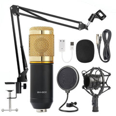 Condenser Microphone – Studio Mic Kit with Boom Arm & Pop Filter