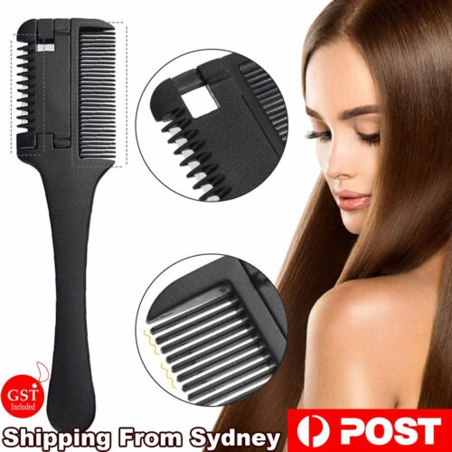 Professional Hairdressers Razor Comb Razor DIY Hair Cutting Thinning Trimmer AU