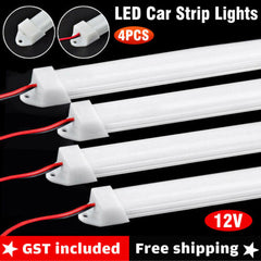 12V LED Strip Lights 4pk – Interior Bars for Car, Caravan, Boat and Camping