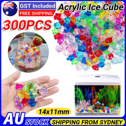 300PCS Mix Color Fake Crushed Ice Rocks Ice Cubes Acrylic Vase Fillers Ice Cube