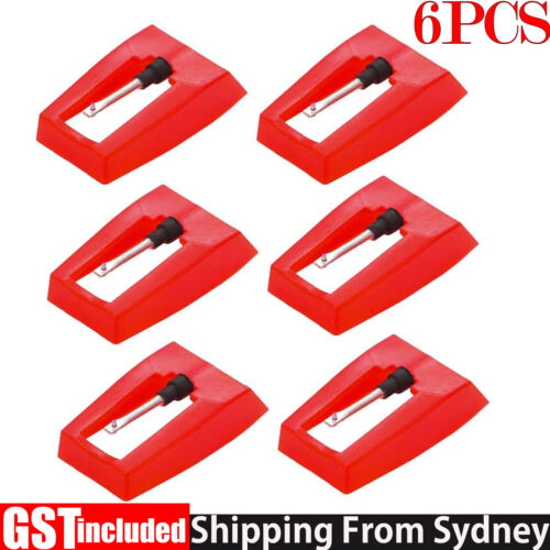 6Pcs Record Player Turntable Phonograph Replacement Stylus Needles Tool Set Red - Lets Party