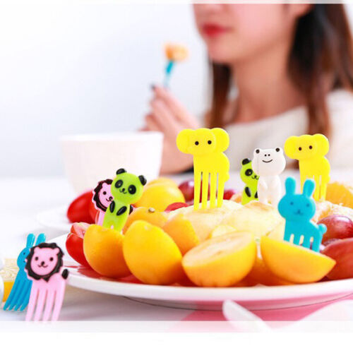 56Pc Mini Kids Animal Food Fruit Picks Forks Lunch Box Accessory Decor Tool - Lets Party