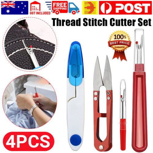 4 PCS Thread Stitch Cutter Stitching Seam Ripper Unpicker Craft Sewing Tool AU - Lets Party