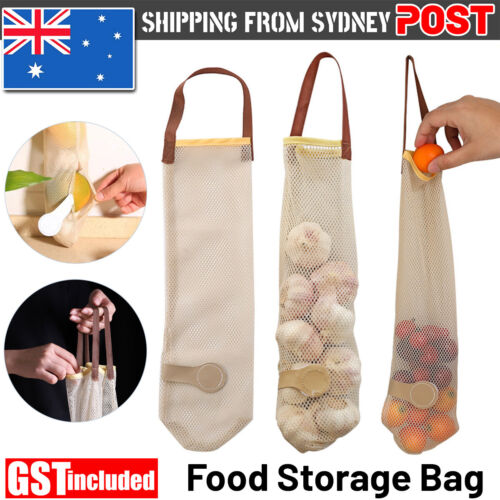 Vegetable Food Storage Bag Onion Garlic Hanging Bags Hollow Breathable Mesh Bag