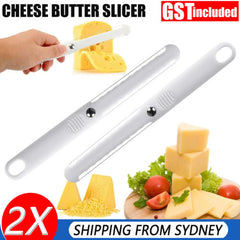 Cheese Slicer Double Wire Cutter 22.6cm - Block Cheese and Butter Slicer, 2 or 4 Pack