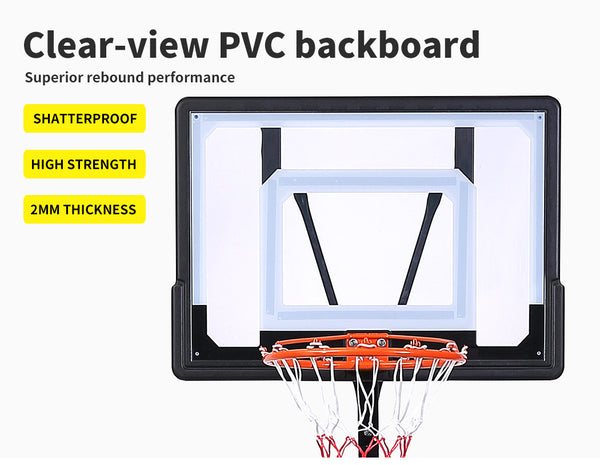 Basketball Hoop Stand Kid Rim Ring System Large Backboard Net Height Adjustable - Lets Party