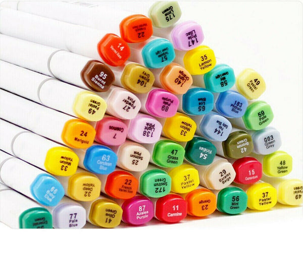 80PCS Marker Pen Set Dual Heads Graphic Artist Craft Sketch Copic TOUCH Markers - Lets Party