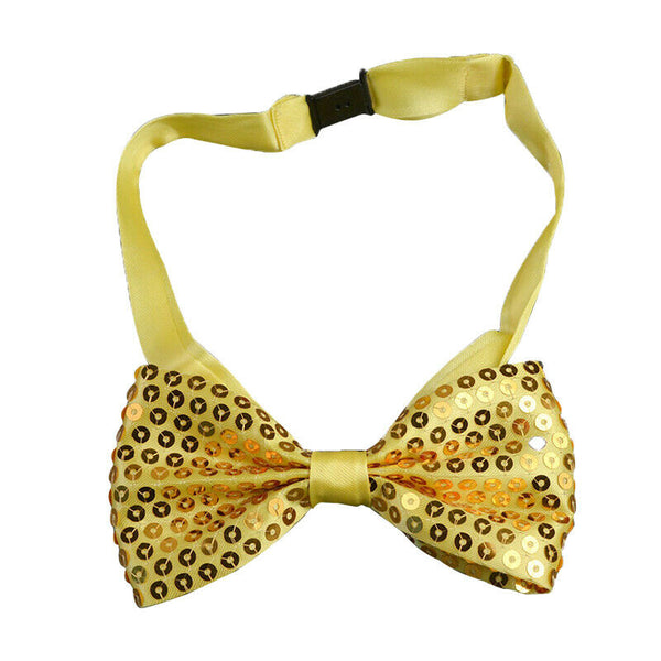 Glitter Sequin Clip-on Bowtie Men's Women Boys Girls Bow Tie Party Dance Costume - Lets Party